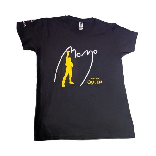 Camiseta con logo de MOMO amarillo